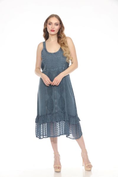 Sandwash Strap Dress - Indigo